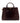 PRISCILLA - Croc-embossed Calfskin Leather Black Top Handle Bag- Dark Brown