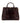 PRISCILLA - Croc-embossed Calfskin Leather Black Top Handle Bag- Dark Brown