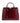 PRISCILLA - Croc-embossed Calfskin Leather Black Top Handle Bag- Bordeaux